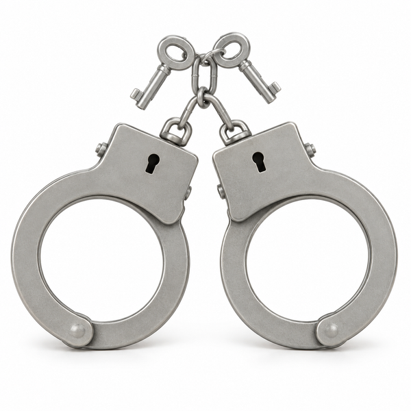 Silver Costume Handcuffs