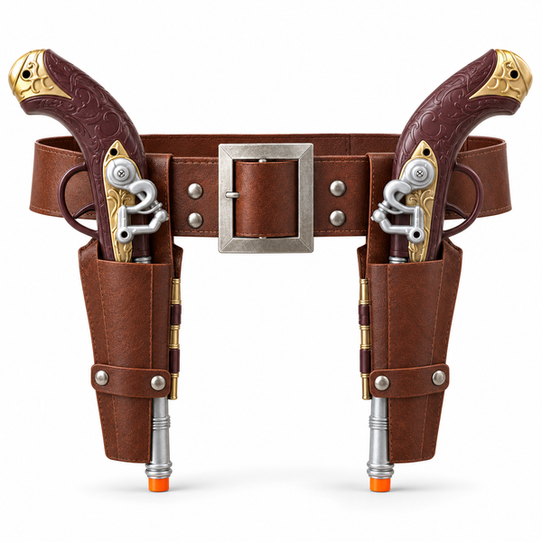 Pirate Twin Toy Pistols & Belt Set