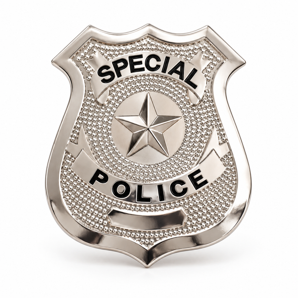 Silver Police Costume Badge