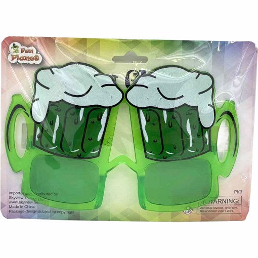 St Patrick's Day Dress Up Accessories - Beer Glasses