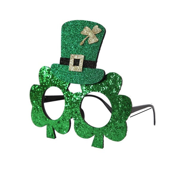 St Patrick's Day Dress Up Accessory - Shamrock Glasses With Mini Top Hat