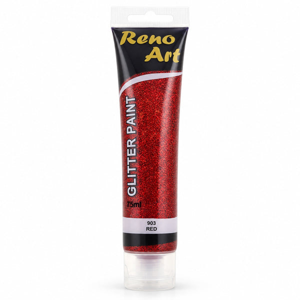 #903 Reno Art Acrylic Glitter Paint (75ml) - Red