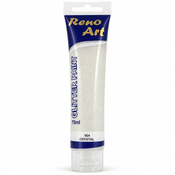 #904 Reno Art Acrylic Glitter Paint (75ml) - Crystal