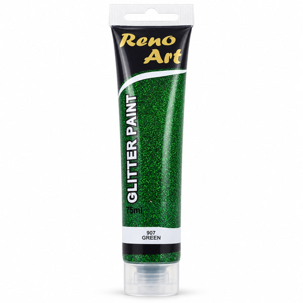 #907 Reno Art Acrylic Glitter Paint (75ml) - Green