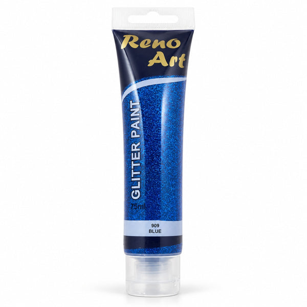 #909 Reno Art Acrylic Glitter Paint (75ml) - Blue