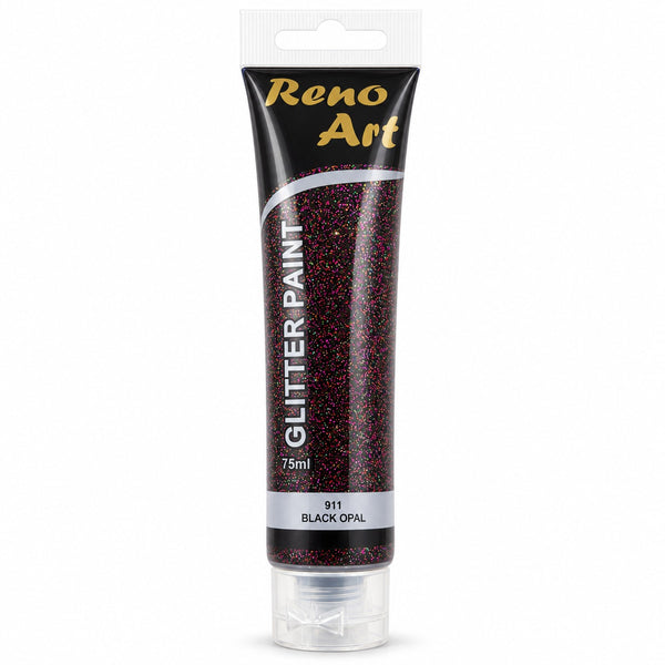 #911 Reno Art Acrylic Glitter Paint (75ml) - Black Opal