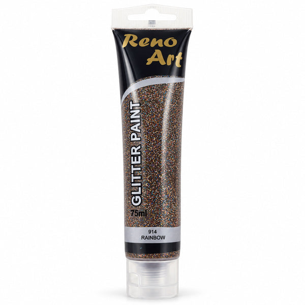 #914 Reno Art Acrylic Glitter Paint (75ml) - Rainbow