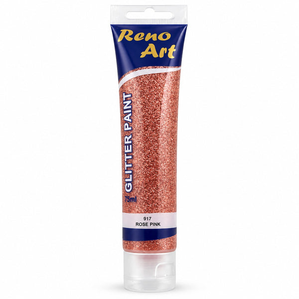 #917 Reno Art Acrylic Glitter Paint (75ml) - Rose Pink