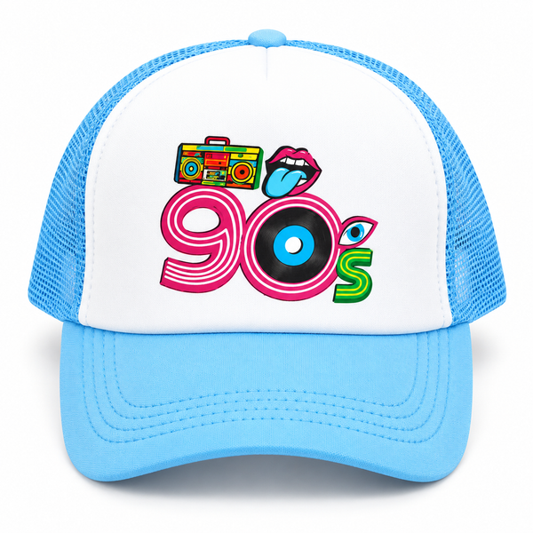 90s Light Blue Trucker Cap