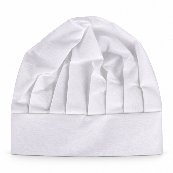 White Basic Chef Costume Hat