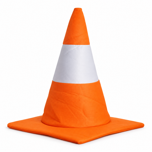 Orange Traffic Cone Novelty Hat
