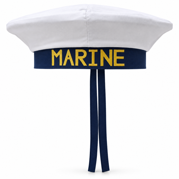 White Marine Sailor Costume Cap