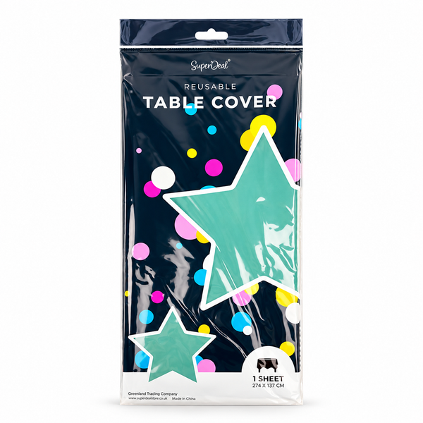 Reusable Plastic Table Cloth (137x274cm) - Dark Green (HO0210)