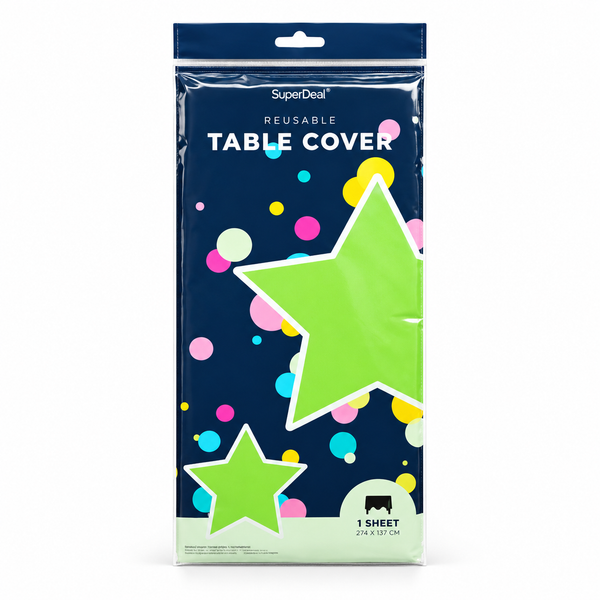 Reusable Plastic Table Cloth (137x274cm) - Light Green (HO0212)