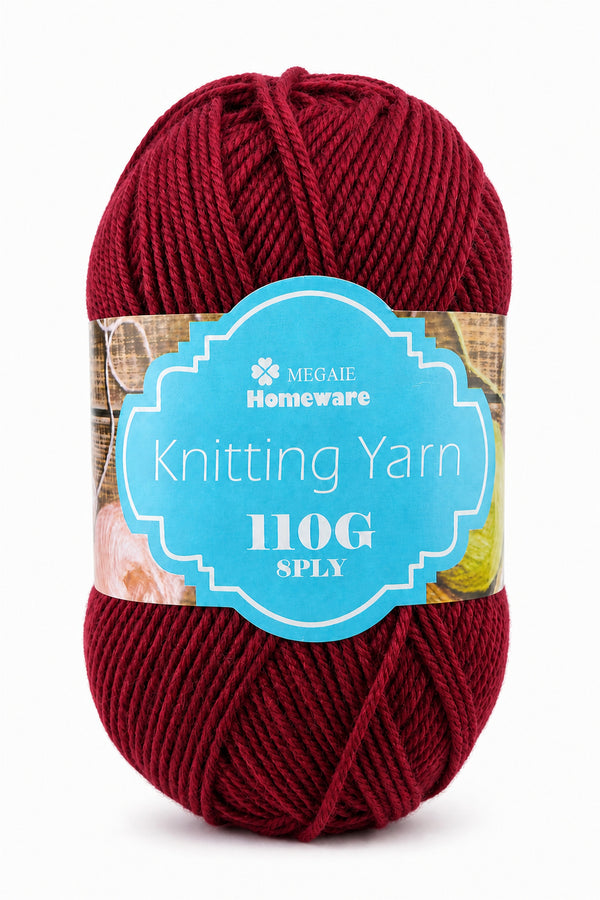 Knitting Yarn (100g) - Maroon (#10)