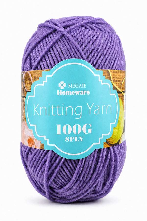 Knitting Yarn (100g) - Orchid Purple (#19)