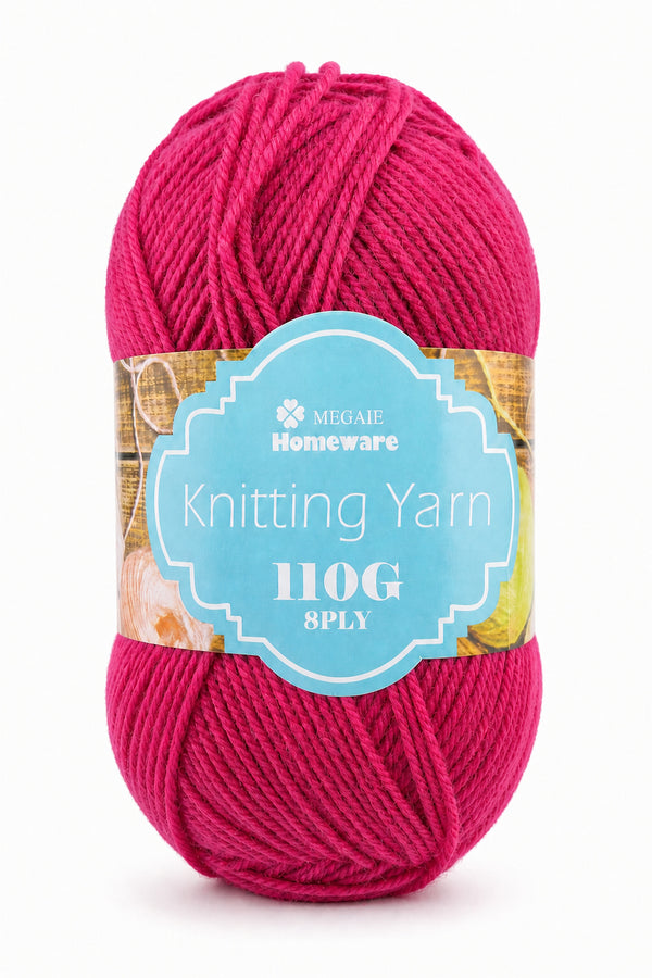 Knitting Yarn (100g) - Plum Red (#20)