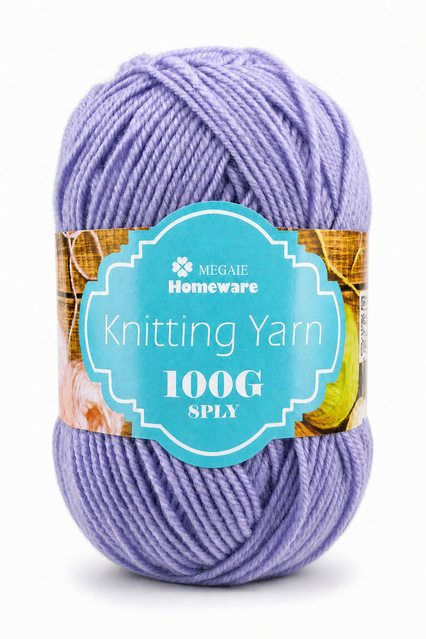 Knitting Yarn (100g) - Lilac Purple (#21)
