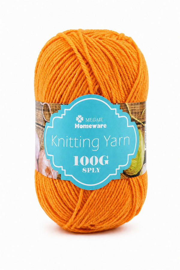 Knitting Yarn (100g) - Light Orange (#22)