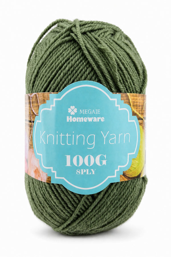 Knitting Yarn (100g) - Fern Green (#26)