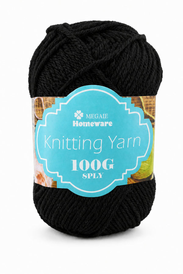 Knitting Yarn 100g - Black (#03)