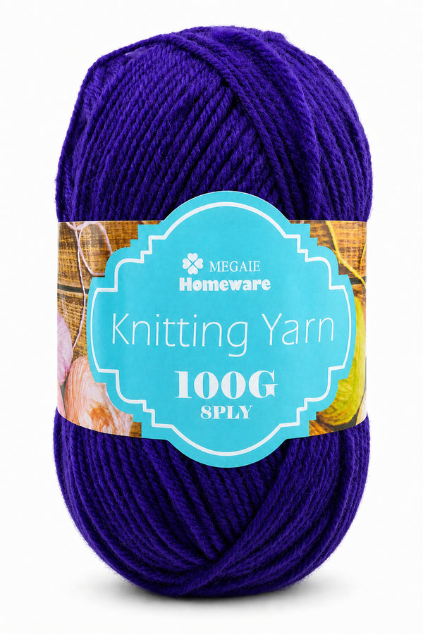Knitting Yarn (100g) - Royal Purple (#31)