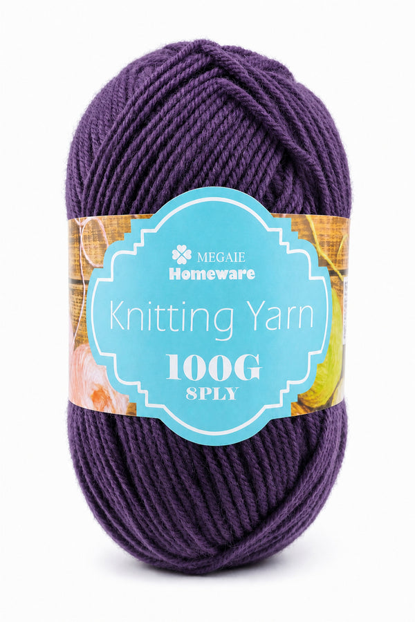 Knitting Yarn (100g) - Purple (#32)