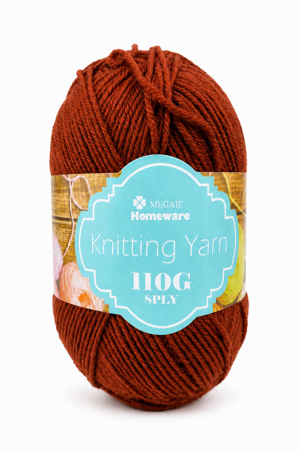 Knitting Yarn (100g) - Brown (#33)