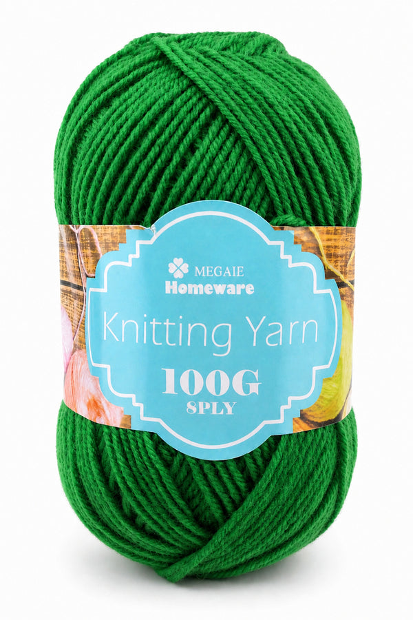 Knitting Yarn (100g) - Dark Green (#35)