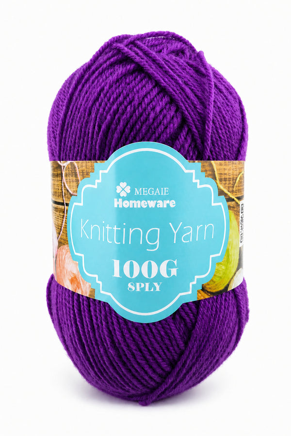 Knitting Yarn (100g) - Purple (#08)