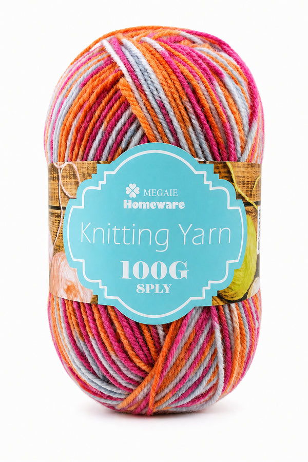 Knitting Yarn (100g) - Multi Bright Pastel (#S2)