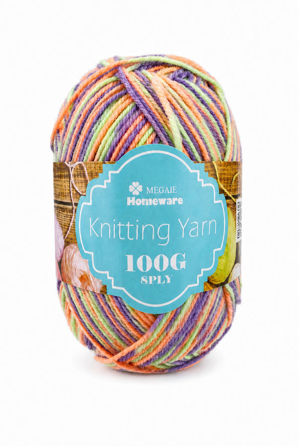 Knitting Yarn (100g) - Multi Pastel (#S6)