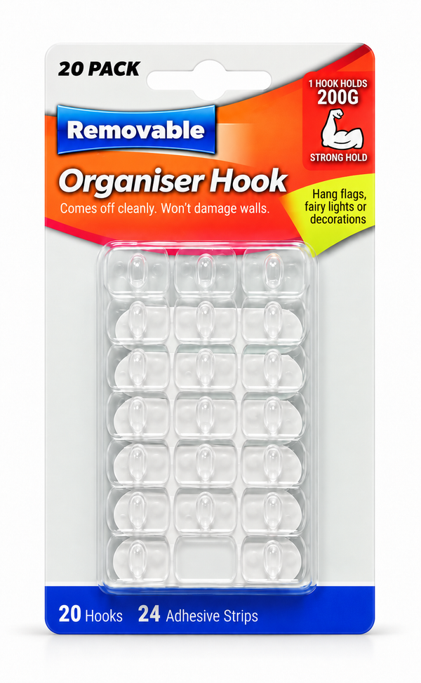 Removable Mini Light Organiser Clips – 20 Pack