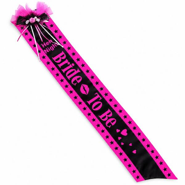 Hen's Night - Bride to Be Sash - Black & Pink