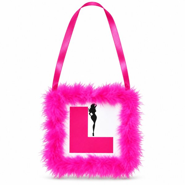Hen's Night - Feather-Trimmed L Plate