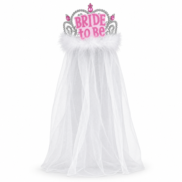 Hen's Night - Bride to Be Tiara & Veil