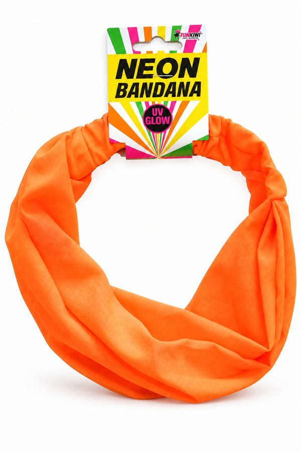 Neon Series (UV Glow) - Bandana (Orange)