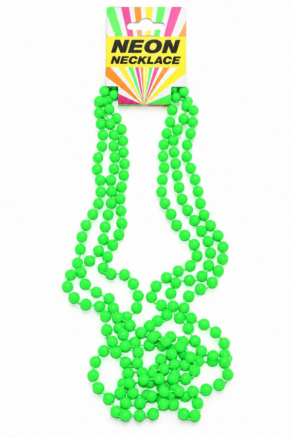 Neon Series (UV Glow) - Beaded Necklace (Green)