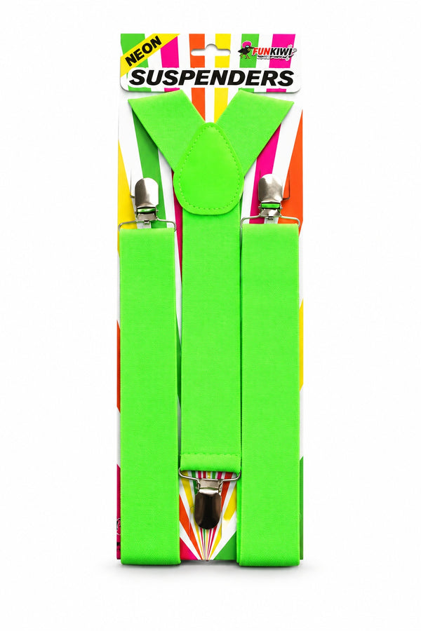 Neon Series (UV Glow) - Suspenders (Green)
