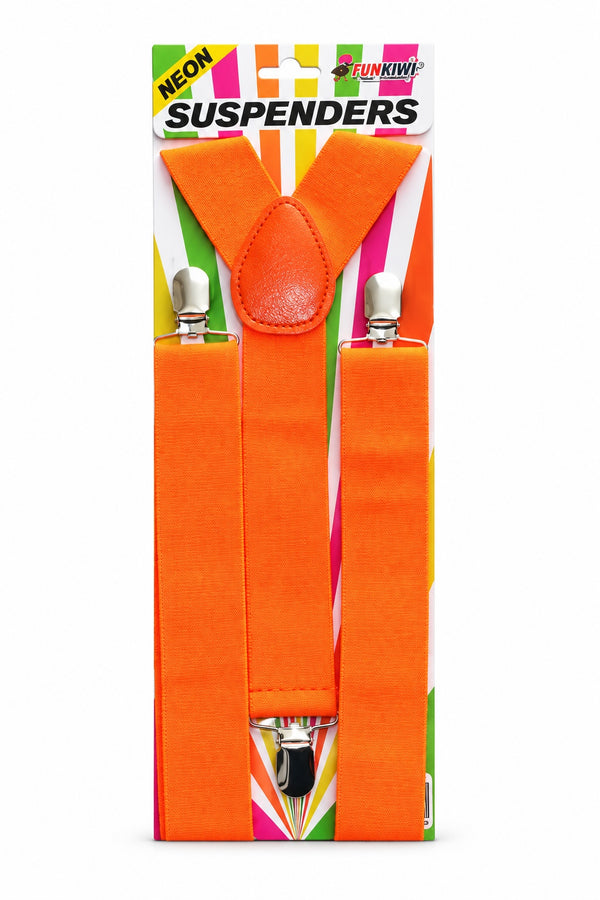 Neon Series (UV Glow) - Suspenders (Orange)