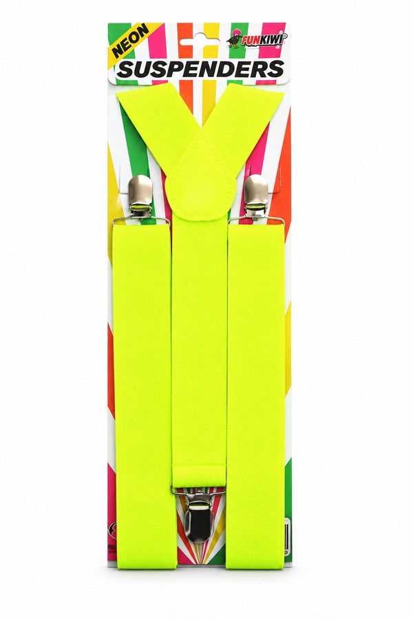 Neon Series (UV Glow) - Suspenders (Yellow)