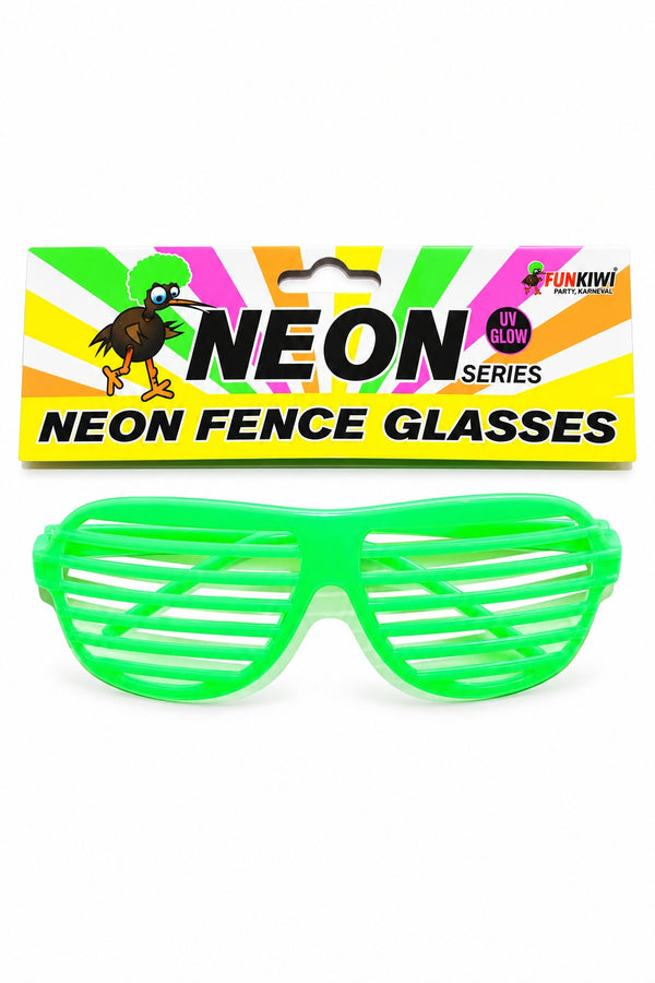 Neon Series (UV Glow) - Fence Glasses (Green)