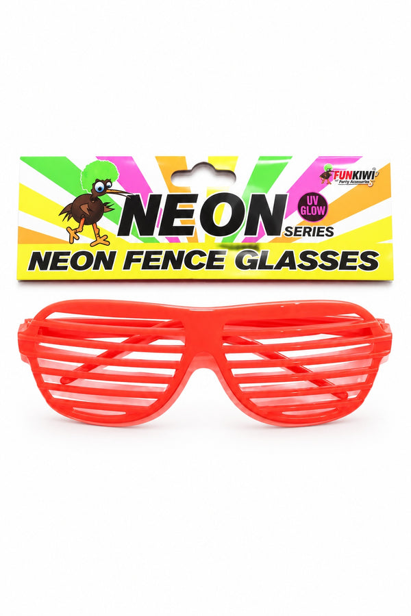 Neon Series (UV Glow) - Fence Glasses (Orange)