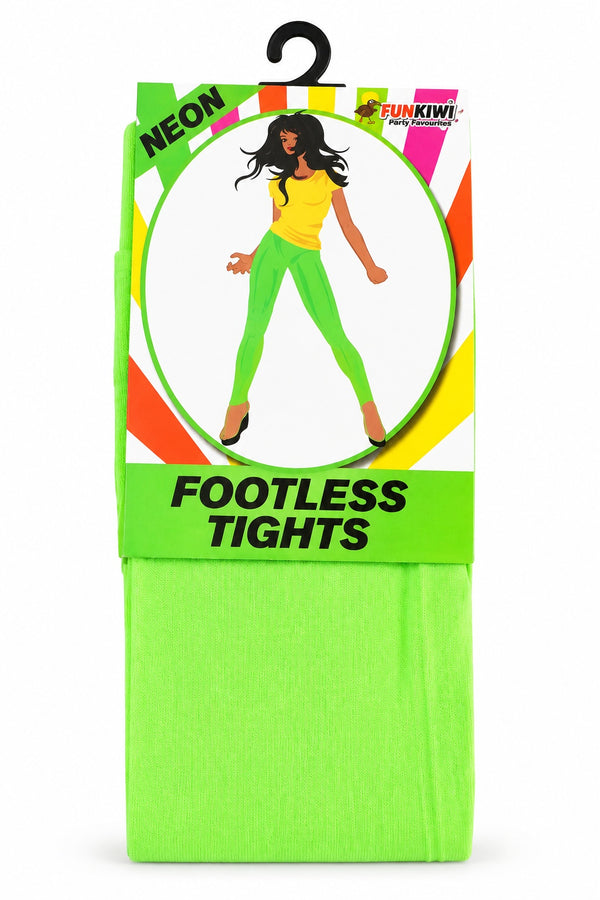Neon Series (UV Glow) - Footless Tights (Green)