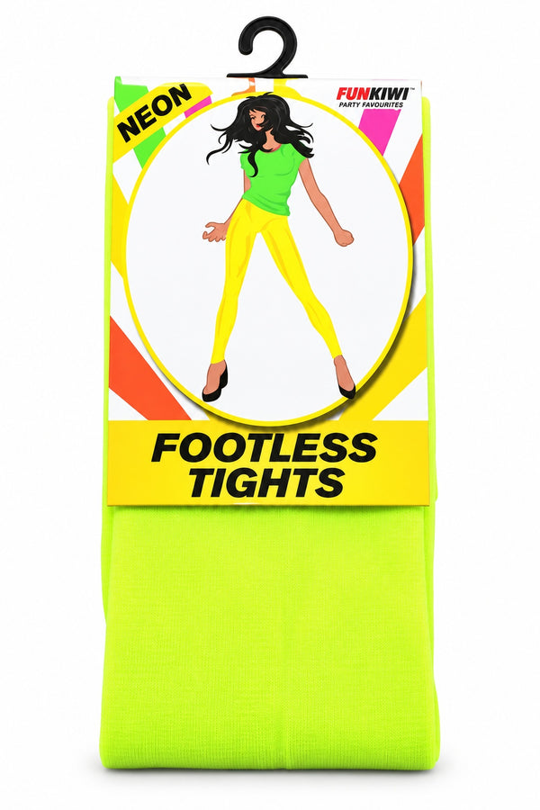 Neon Series (UV Glow) - Footless Tights (Yellow)
