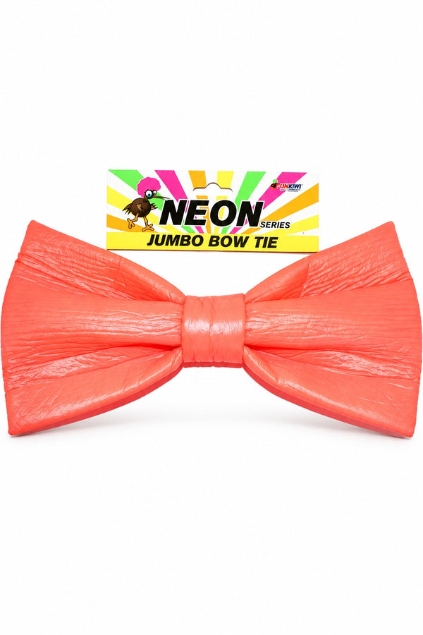 Neon Series (UV Glow) - Jumbo Bow Tie (Orange)
