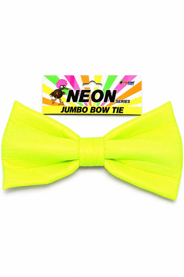 Neon Series (UV Glow) - Jumbo Bow Tie (Yellow)