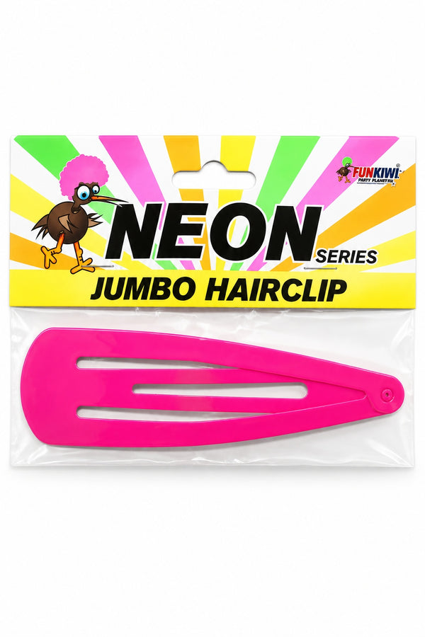 Neon Series (UV Glow) - Jumbo Hair Clip (Pink)
