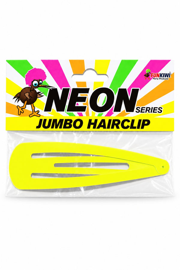 Neon Series (UV Glow) - Jumbo Hair Clip (Yellow)