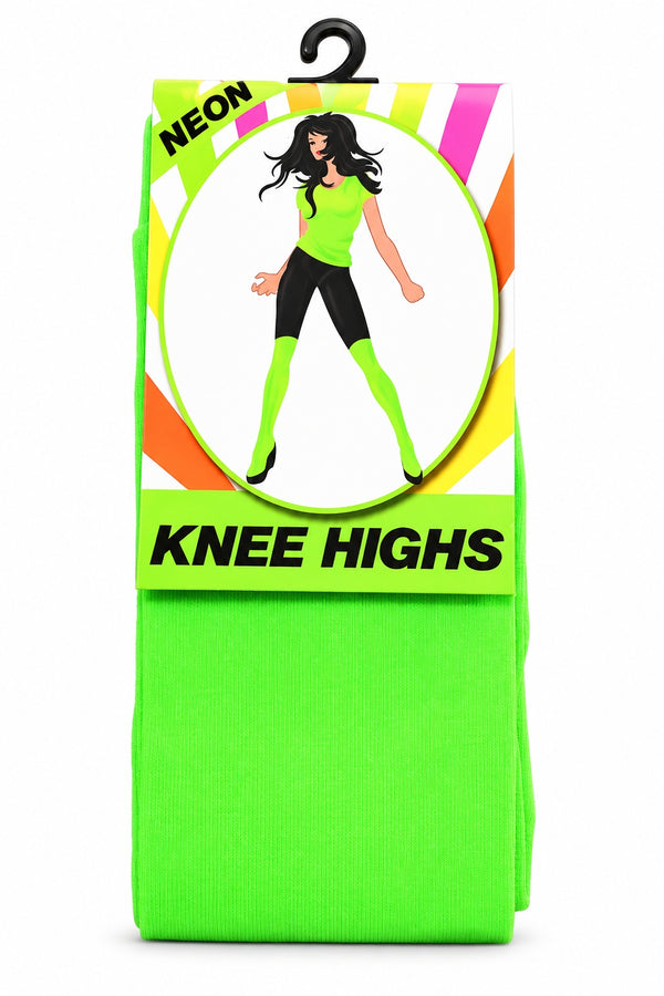 Neon Series (UV Glow) - Knee High Stockings (Green)